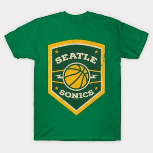 Retro Grunge Seattle Supersonics T-Shirt